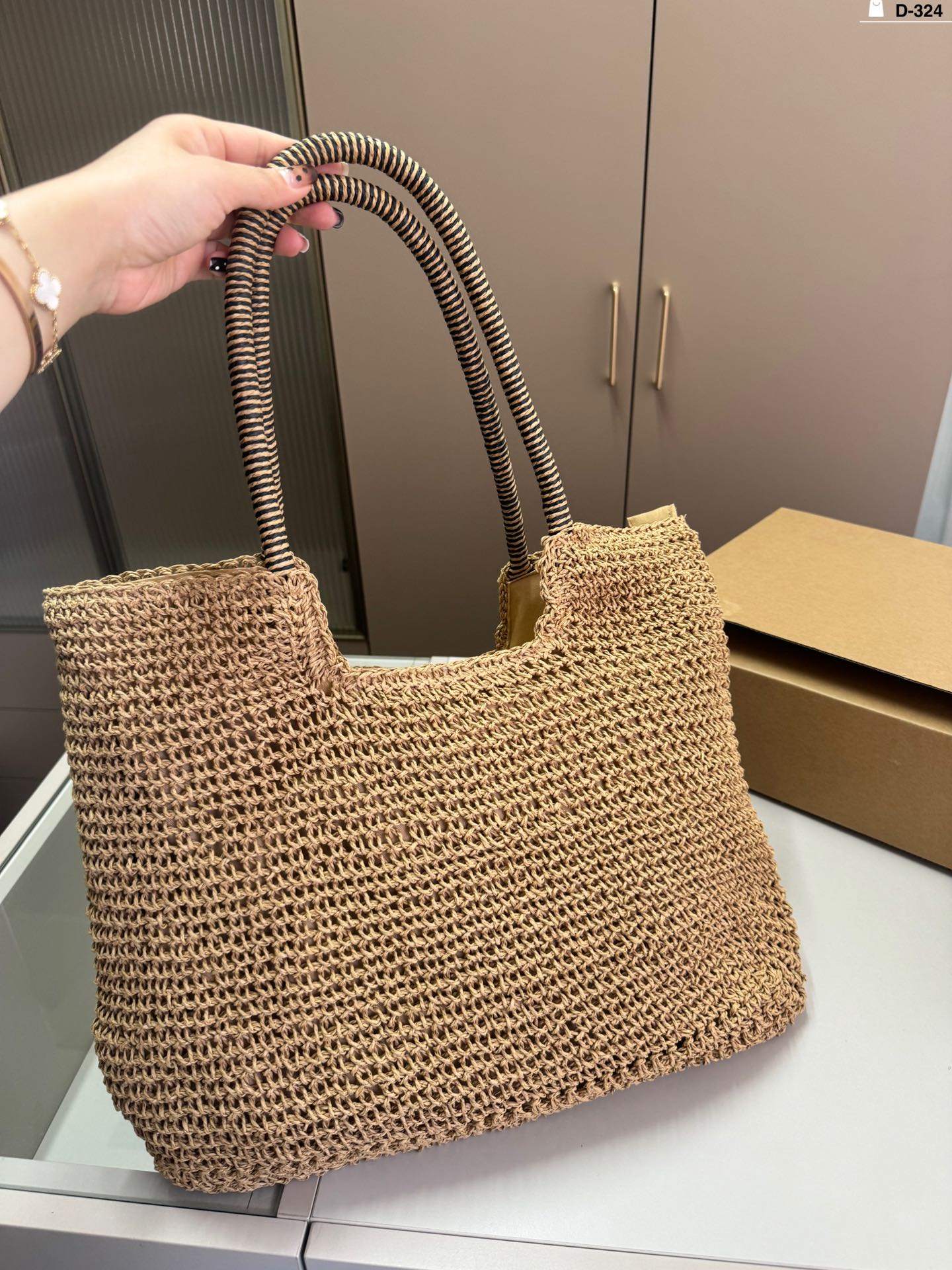 YSL Summer Fashion Straw Tote Bag 0724041109