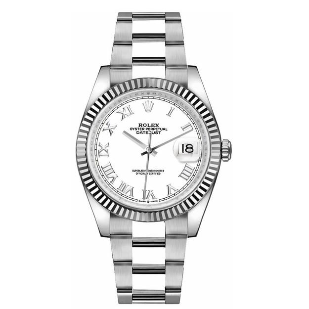 Rolex Datejust 18k White Gold Fluted Bezel 36mm