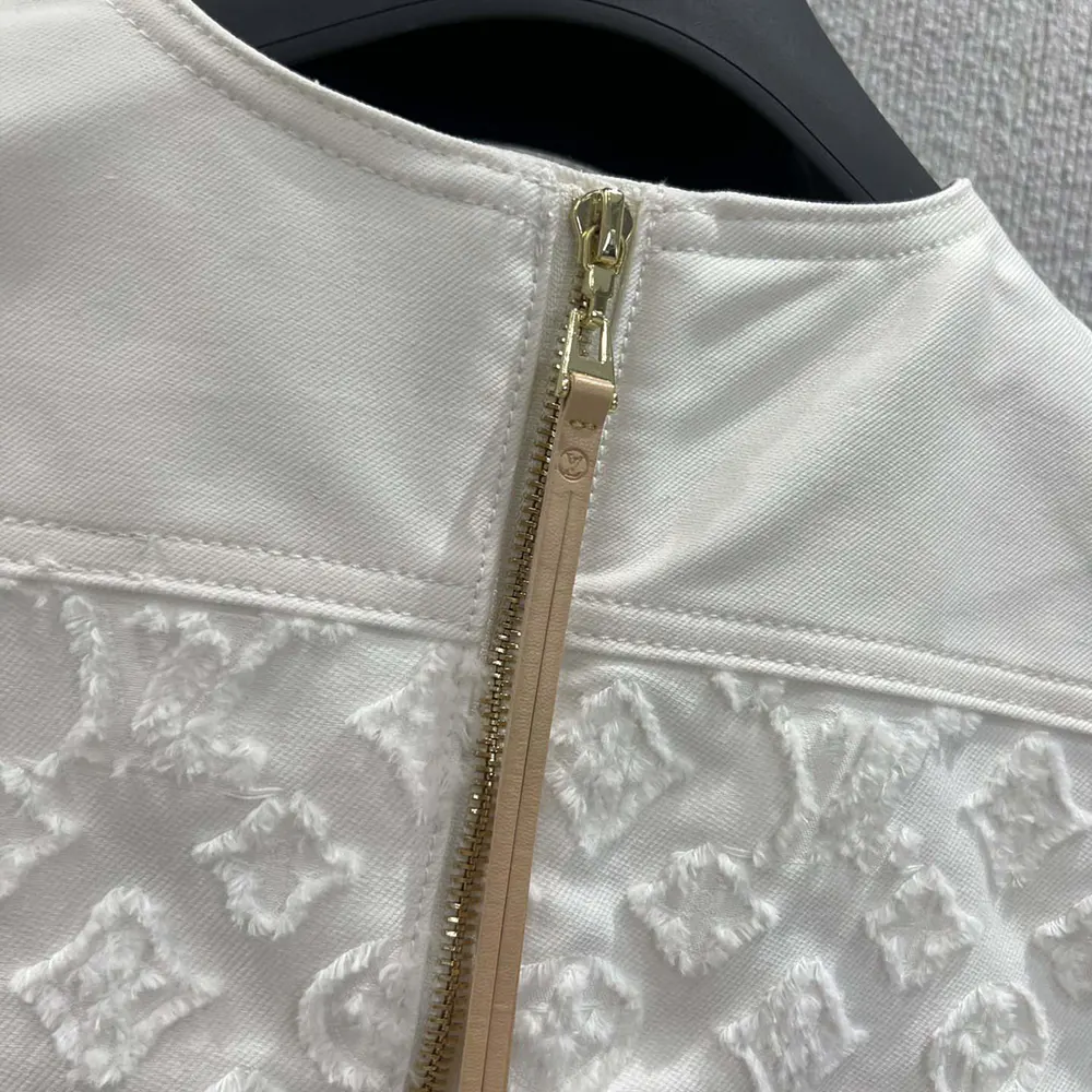 Louis Vuitton Women Monogram Fil Coupé Denim Dress 1AHHXI