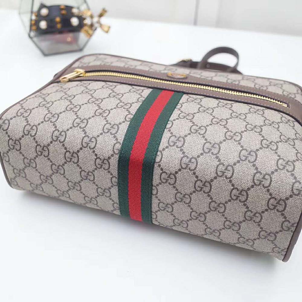 Gucci GG Unisex Ophidia GG Supreme Small Shoulder Bag-Brown