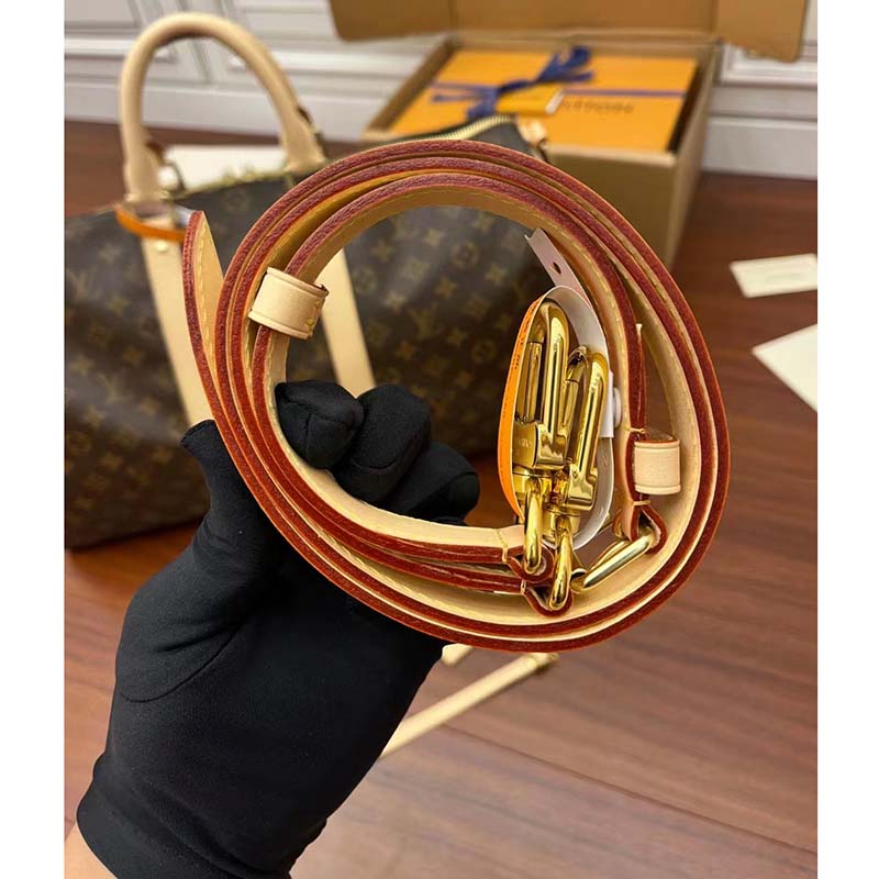 Louis Vuitton LV Unisex Keepall Bandoulière 45 Monogram Canvas Natural Cowhide Leather