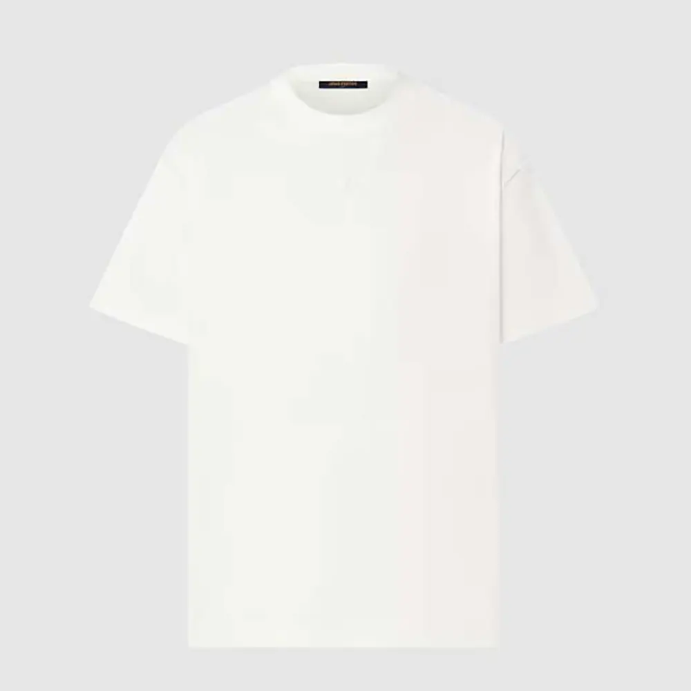 Louis Vuitton Men Embossed LV T-Shirt-White 1AA5E0