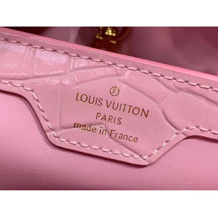 Louis Vuitton LV Women Capucines BB Handbag Pink Crocodilien Brillant Savoir Faire