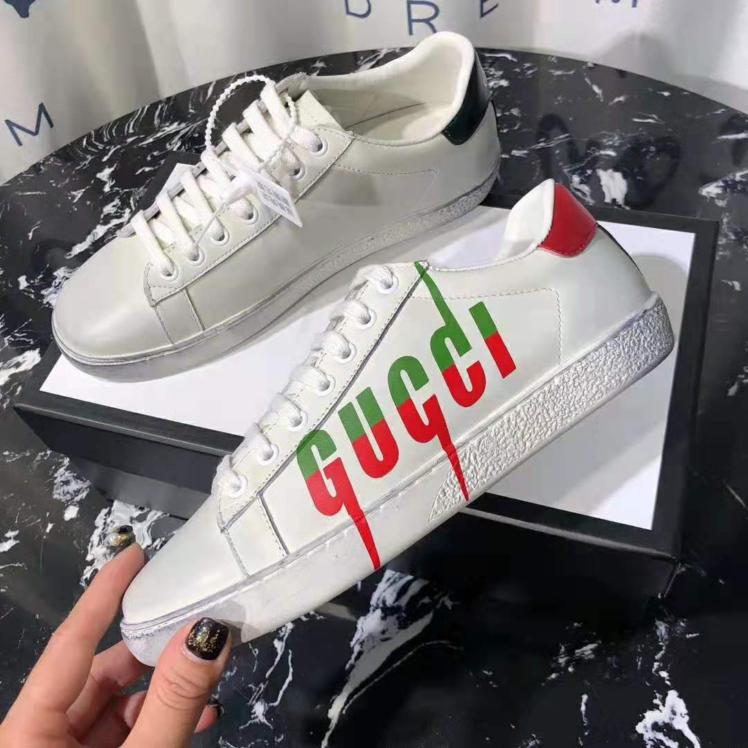 Gucci Men’s Ace Sneaker with Gucci Blade-Green