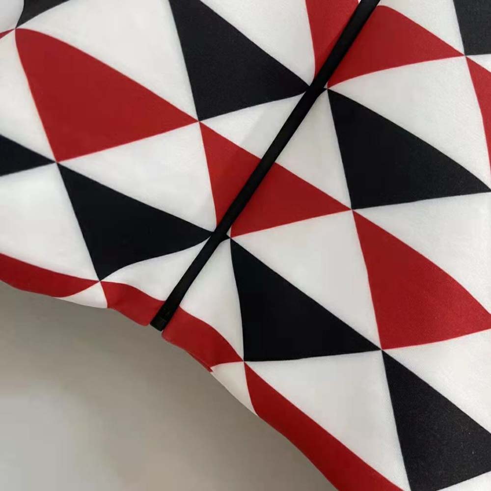 Prada Women Printed Jersey Hoodie-Red