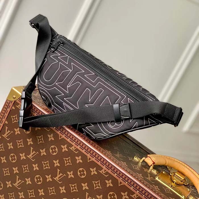 Louis Vuitton LV Unisex Discovery Bumbag Black Nylon Cowhide Leather