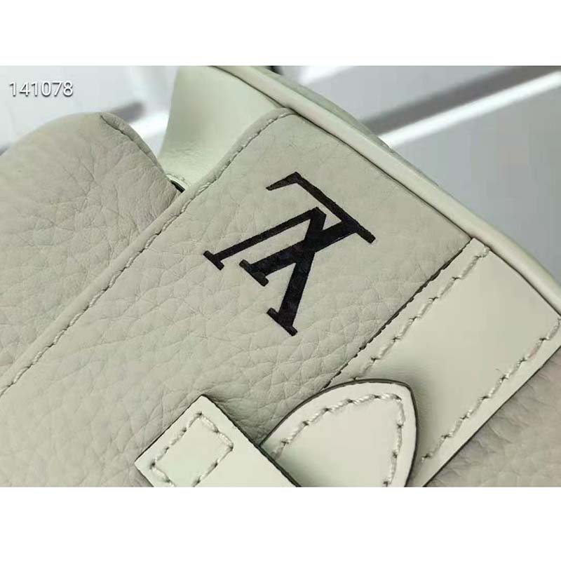 Louis Vuitton LV Unisex Christopher XS White Taurillon Leather Cowhide Leather