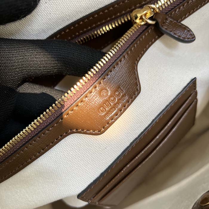 Gucci Unisex Business Case Interlocking G Beige Ebony GG Supreme Canvas