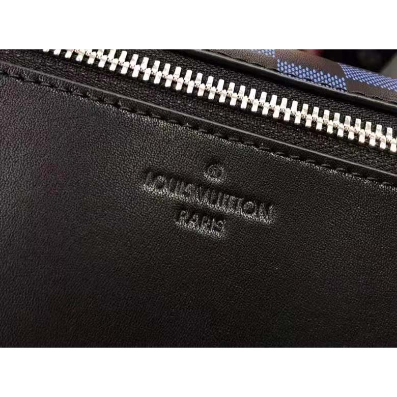 Louis Vuitton LV Unisex Campus Bumbag Navy Blue Black Damier Infini 3D Cowhide