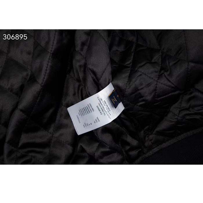 Louis Vuitton Women LV Leather And Nylon Blouson Regular Fit Embossed Vuitton Signature Calf