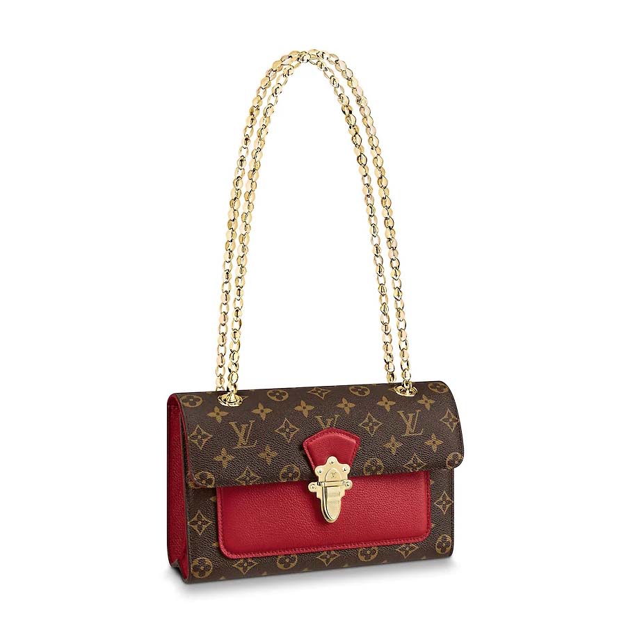 Louis Vuitton LV Women Victoire Chain Bag in Monogram Coated Canvas and Cowhide Leather