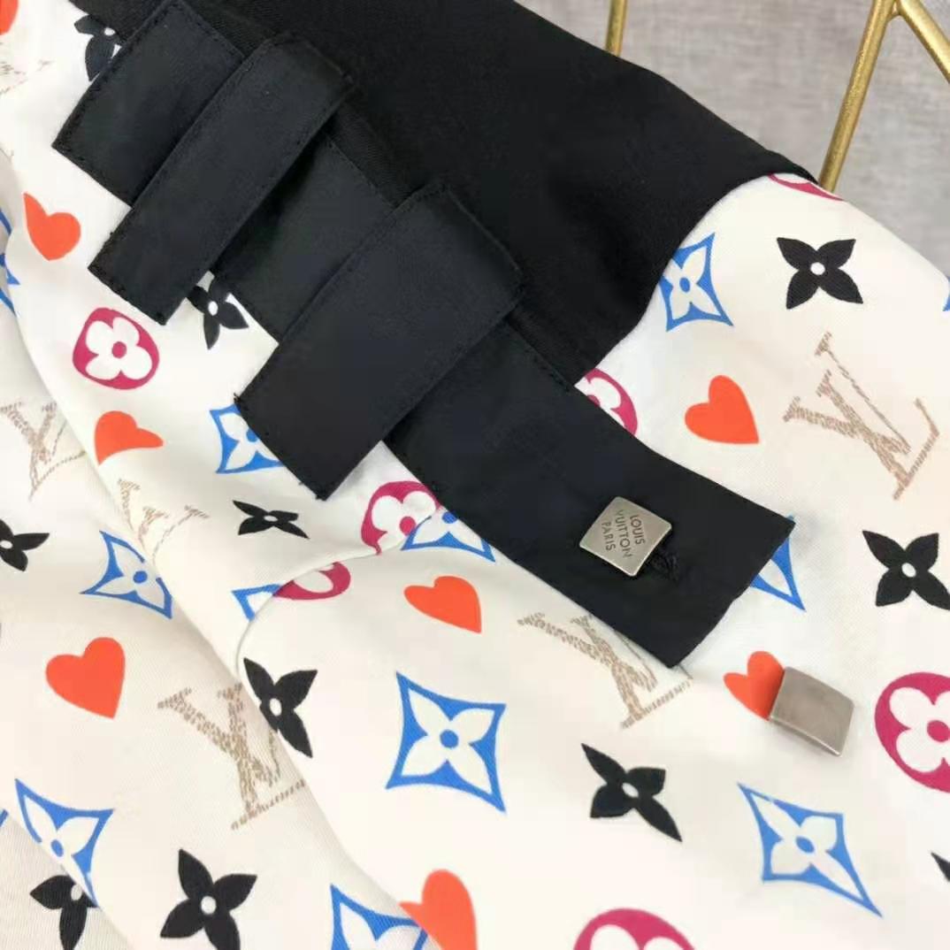 Louis Vuitton Men Game On Contrast Back Cotton T-Shirt Monogram Loop Details-White