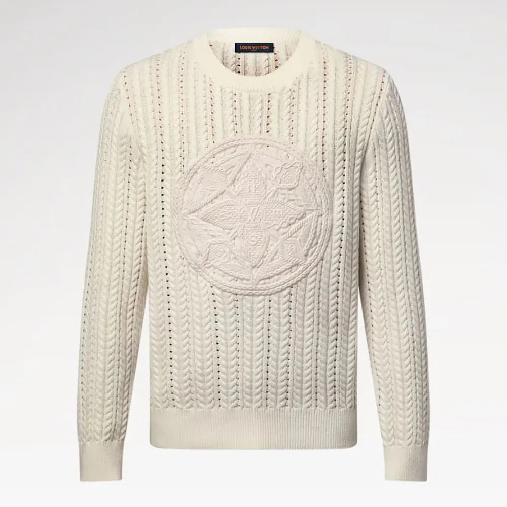 Louis Vuitton Men Long-Sleeved Cable-Knit Crewneck 1AHVOG