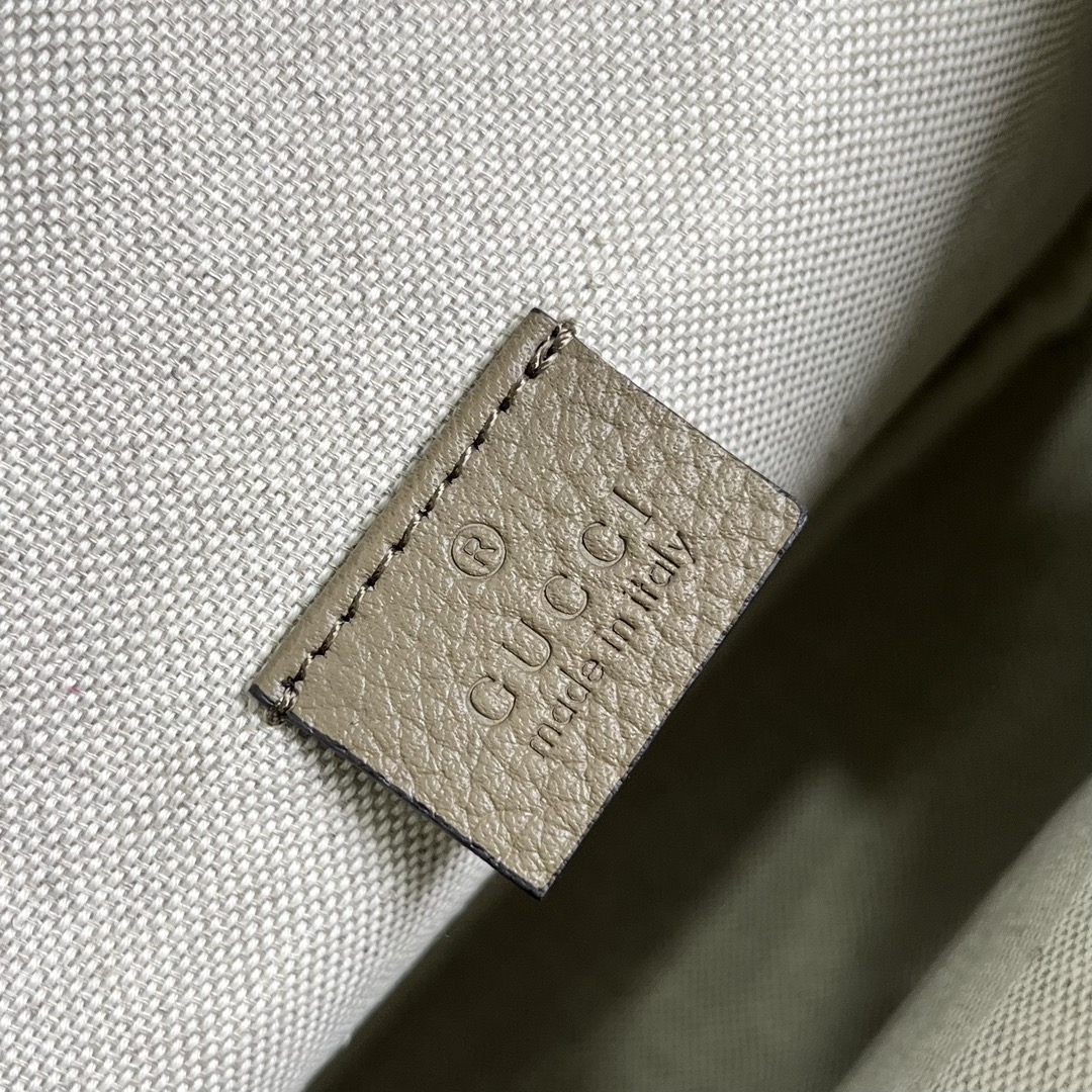 Gucci Unisex GG Jumbo GG Belt Bag Taupe Leather Zip Closure