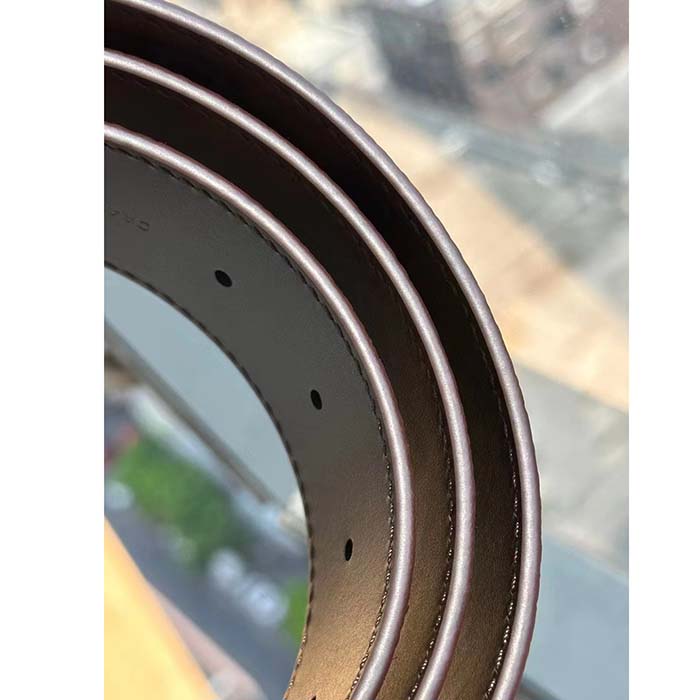 Louis Vuitton Unisex LV Initiales 40mm Reversible Belt Brown Damier Ebene Canvas