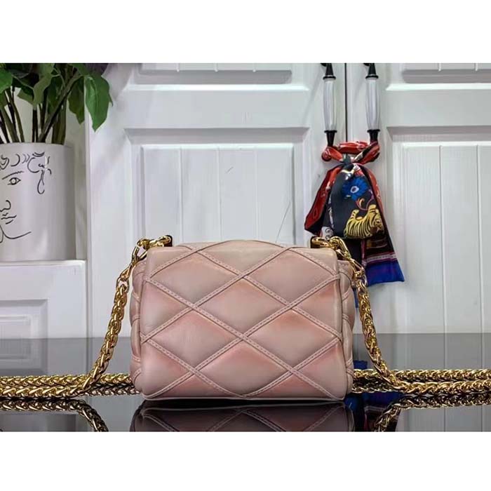 Louis Vuitton LV Women Pico GO-14 Pink Lamb Leather Lambskin Cowhide Leather