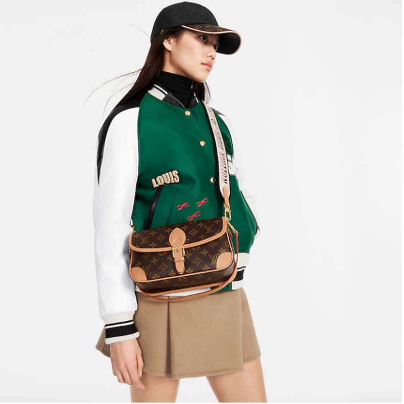 Louis Vuitton LV Women Diane Satchel Brown Monogram Coated Canvas Textile Lining