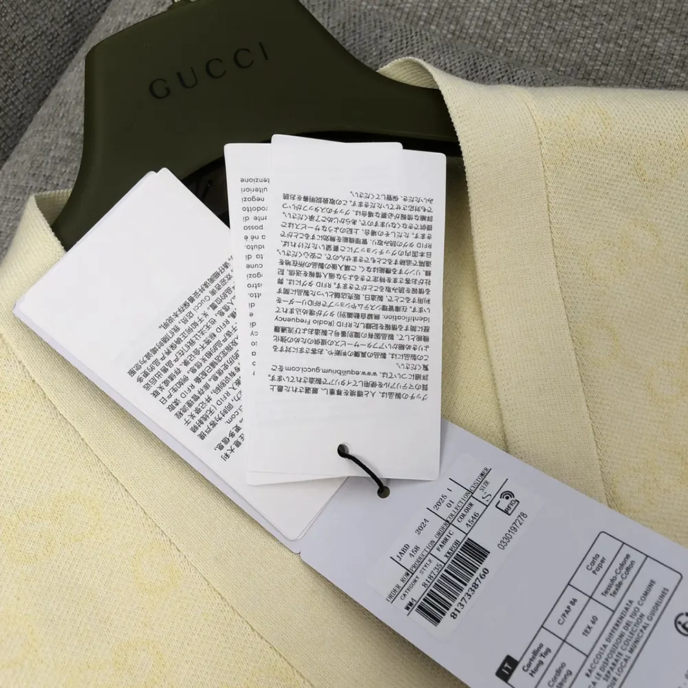 Gucci Women Fine Cotton GG Jacquard Cardigan-Yellow 818735XKEOH