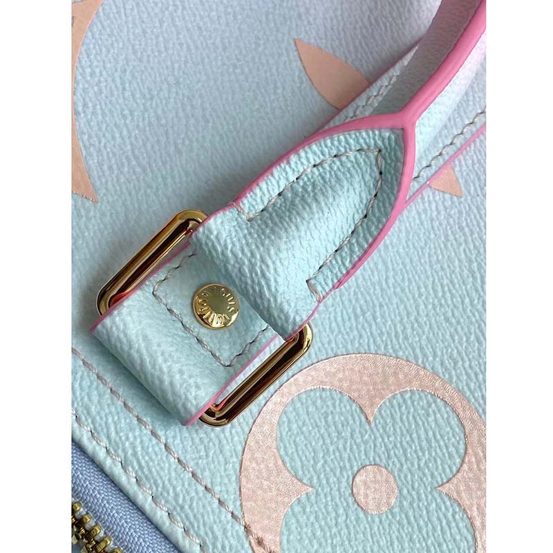 Louis Vuitton LV Unisex Keepall 45B Sunrise Pastel Monogram Coated Canvas Cowhide Leather
