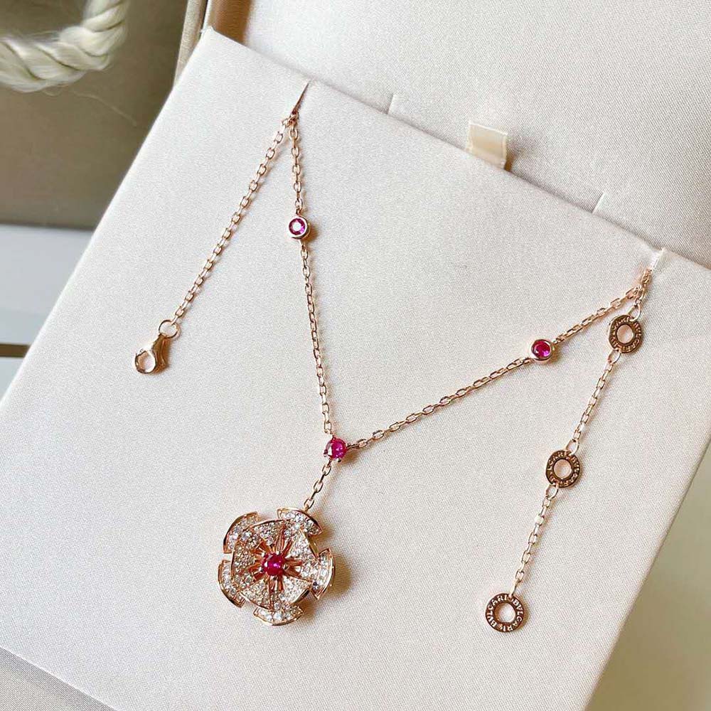 Bulgari Women Divas Dream Necklace in 18 Kt Rose Gold