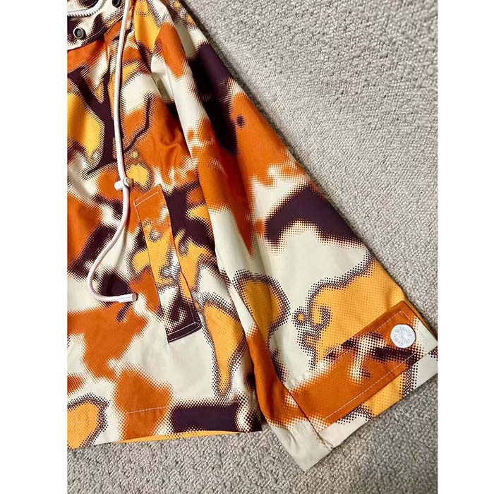 Louis Vuitton Women Cotton Hooded Blouson Regular Fit LV Mappamundi Signature Printed All Over