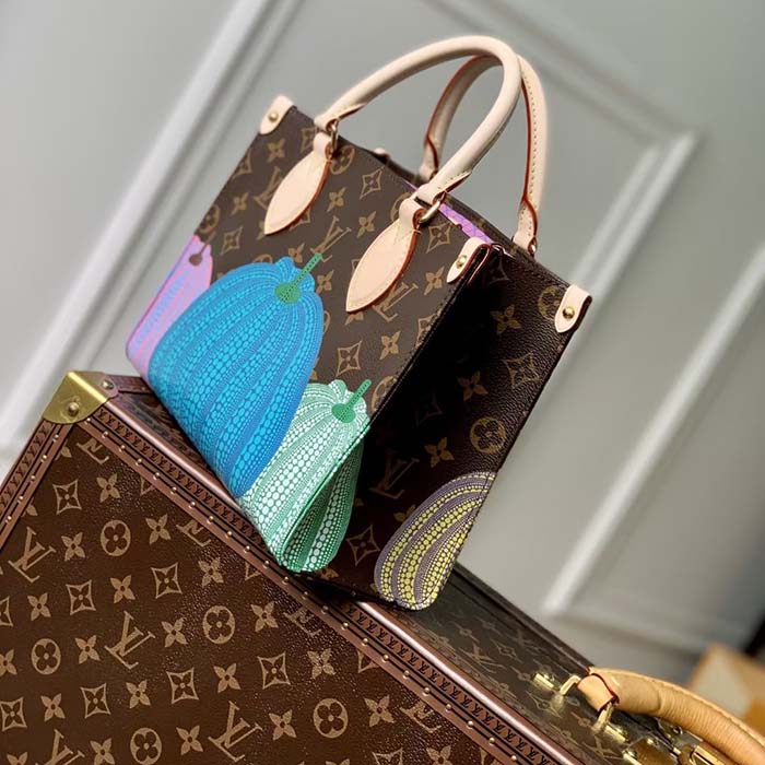 Louis Vuitton LV Women LV x YK OnTheGo PM​ Monogram Coated Canvas Pumpkin Print