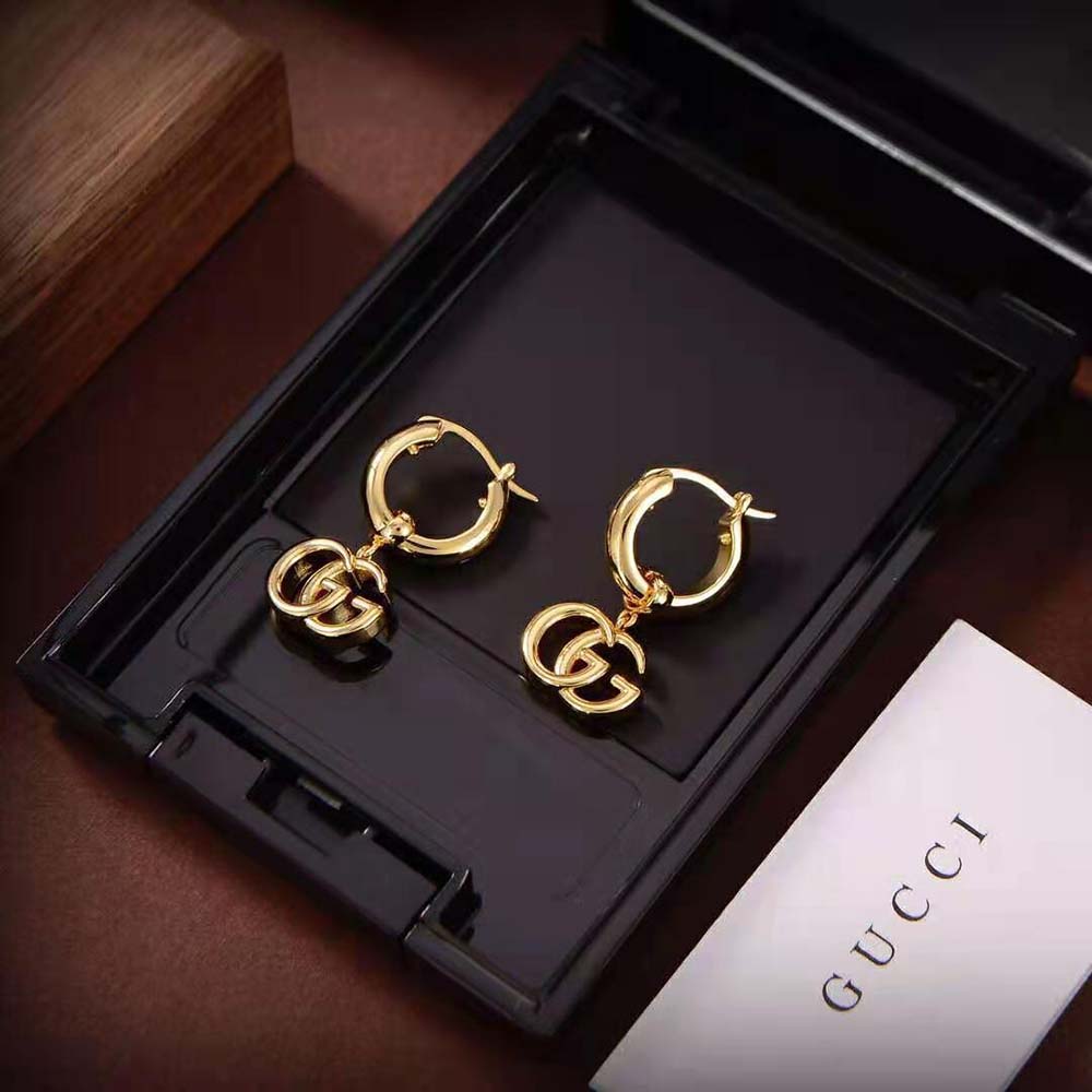 Gucci Women GG Running Yellow Gold Earrings