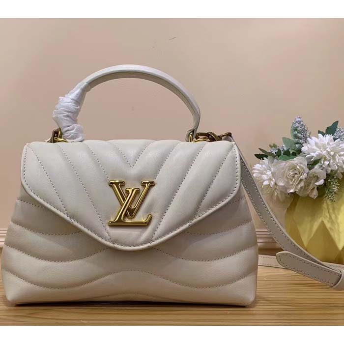 Louis Vuitton LV Women Hold Me Top-Handle Bag Beige Smooth Cowhide Leather