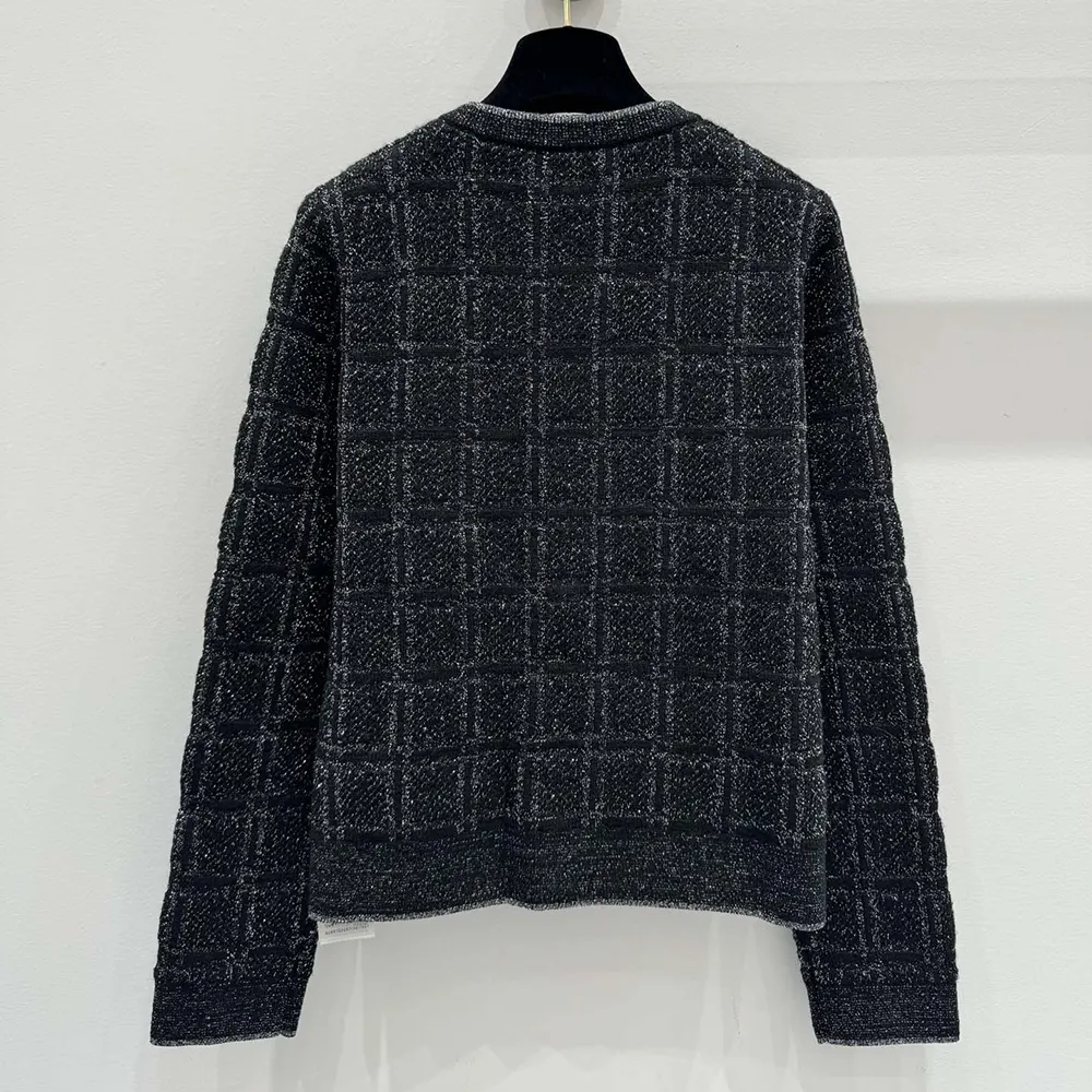 Gucci Women Wool and Lame Check Jacquard Cardigan 805754XKEDI1138