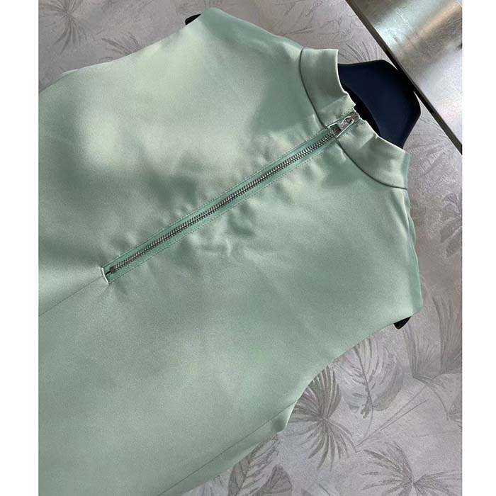 Louis Vuitton Women LV Mock-Neck Straight Dress Almond Green 1AFF75
