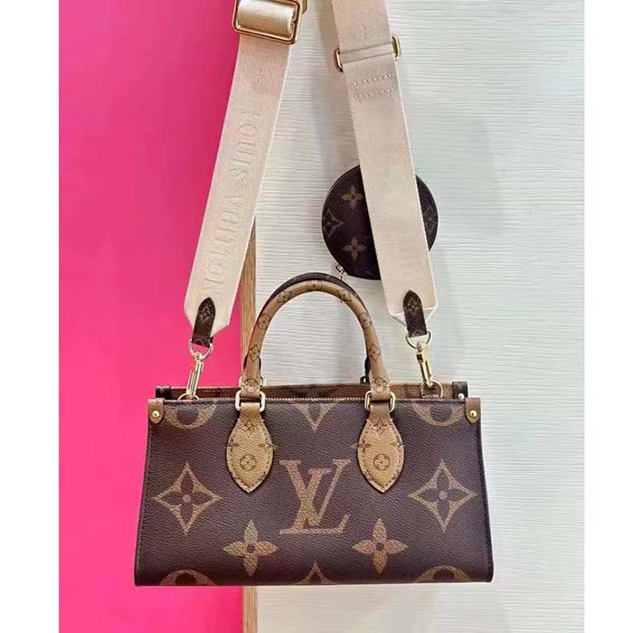 Louis Vuitton LV Women OnTheGo East West Giant Monogram Monogram Reverse Coated Canvas