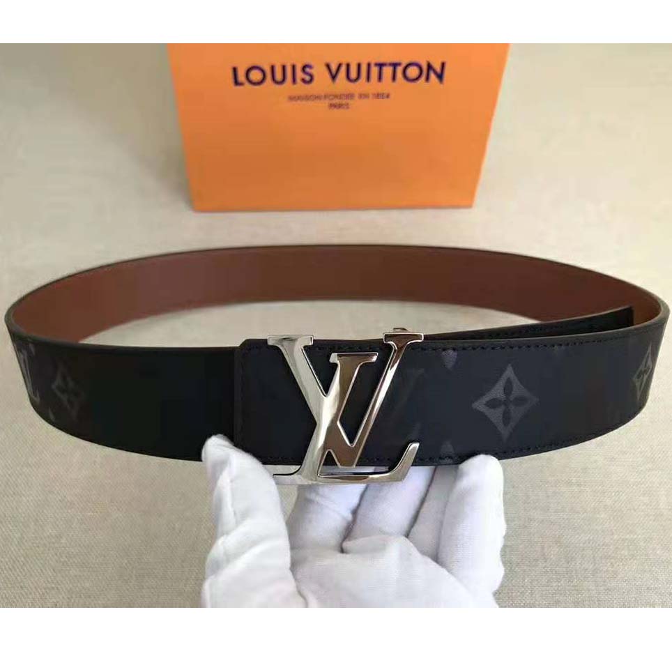 Louis Vuitton LV Unisex LV Pyramide 40mm Reversible Buckle Belt-Black