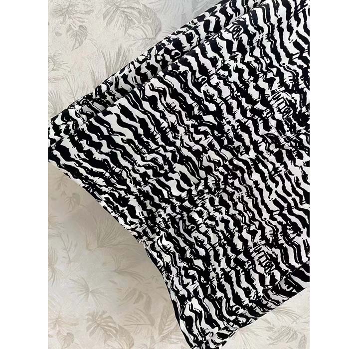 Louis Vuitton Women LV Ink Tiger Silk Shirt Silk Black White Regular Fit