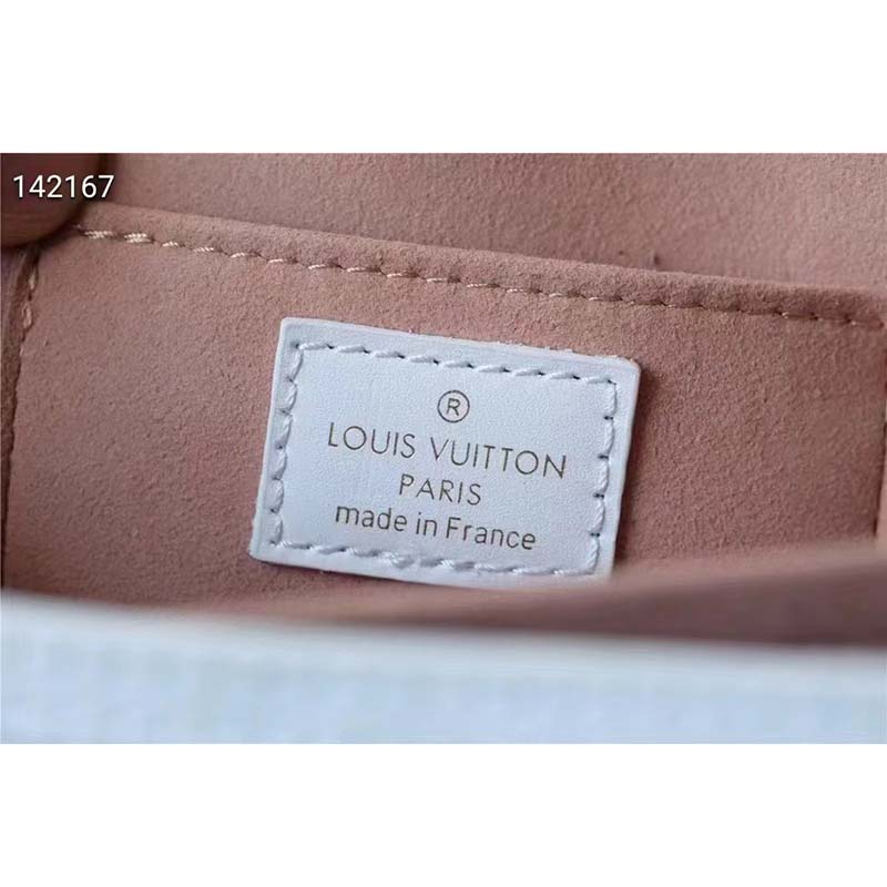 Louis Vuitton LV Women Dauphine East West Handbag White Calfskin Leather