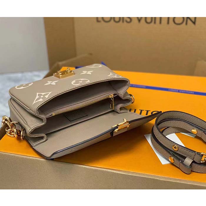 Louis Vuitton LV Women Pochette Métis East West Bag Beige Grained Cowhide Leather