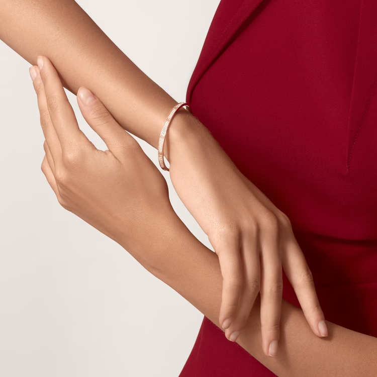 CARTIER LOVE BRACELET, SMALL MODEL, PAVED – 16