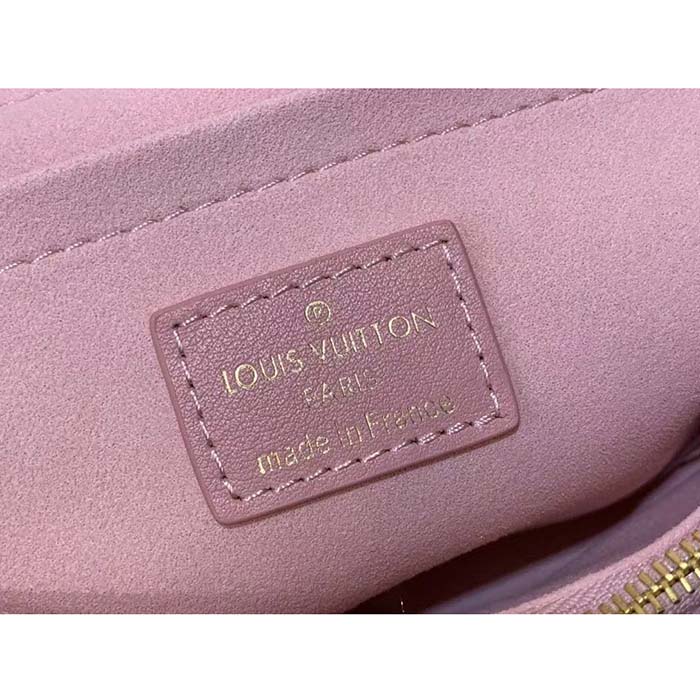 Louis Vuitton LV Women New Wave Chain Bag MM Handbag Pink Smooth Cowhide