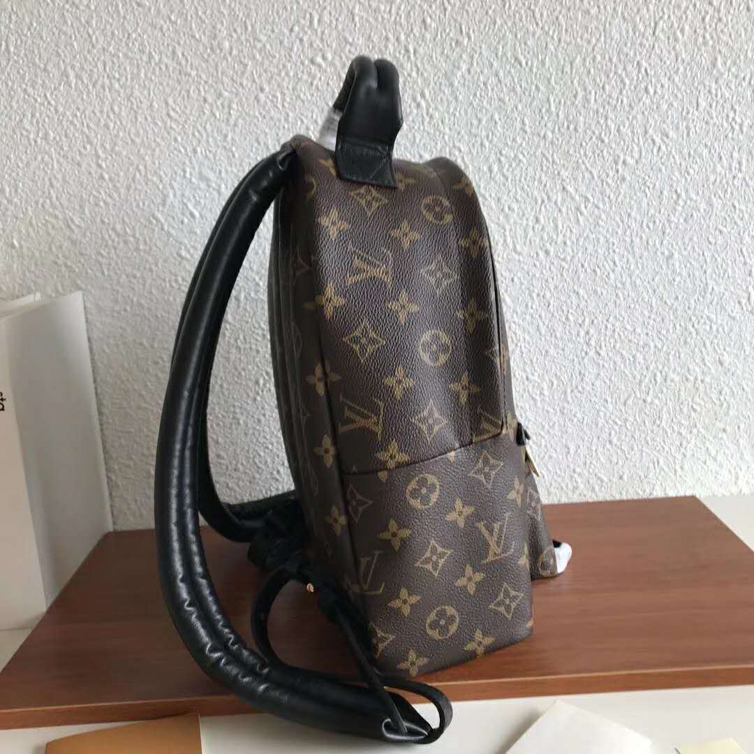 Louis Vuitton LV Unisex Palm Springs PM Backpack in Monogram Coated Canvas-Brown