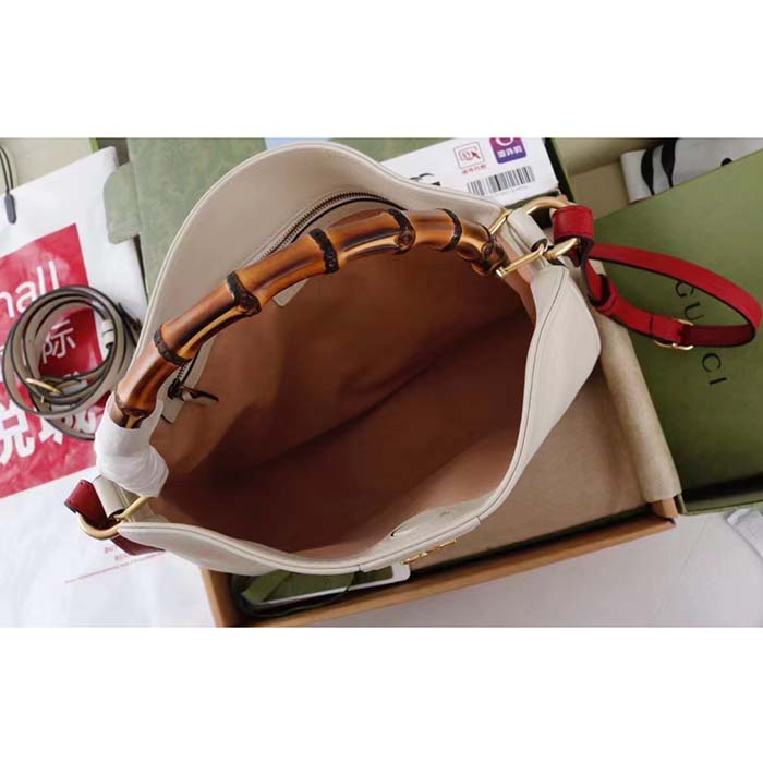 Gucci Unisex Diana Small Shoulder Bag White Leather Double G