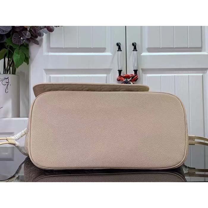 Louis Vuitton LV Unisex LV x YK Neverfull MM Quartz Embossed Grained Monogram Empreinte Cowhide Leather