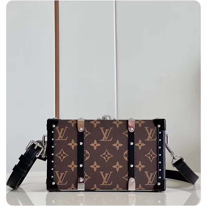 Louis Vuitton LV Unisex Neo Wallet Trunk Black Brown Monogram Coated Canvas