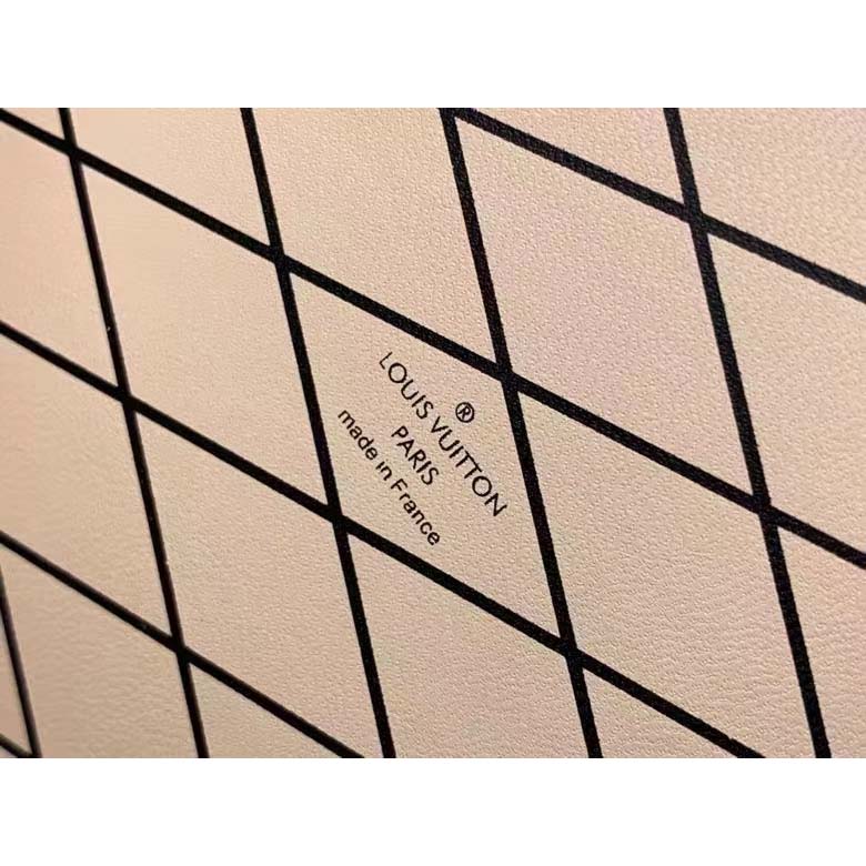 Louis Vuitton LV Women Petite Malle Handbag Fluo Pink Tufted Grained Calfskin Leather