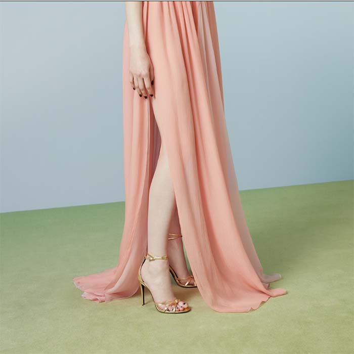 Gucci Women GG Strappy Sandal Double G Metallic Platinum Leather Crystal High 11 CM Heel