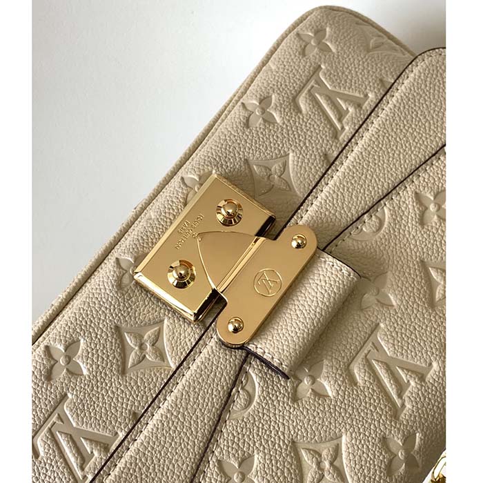Louis Vuitton LV Women Marceau Dove Gray Embossed Grained Cowhide Leather