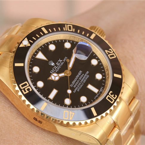 Rolex Submariner Date Black Dial Yellow Gold 41mm