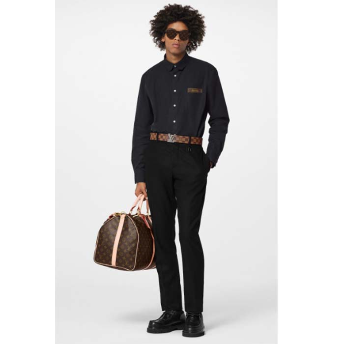 Louis Vuitton Unisex LV Initiales 40mm Reversible Belt Brown Damier Ebene Canvas