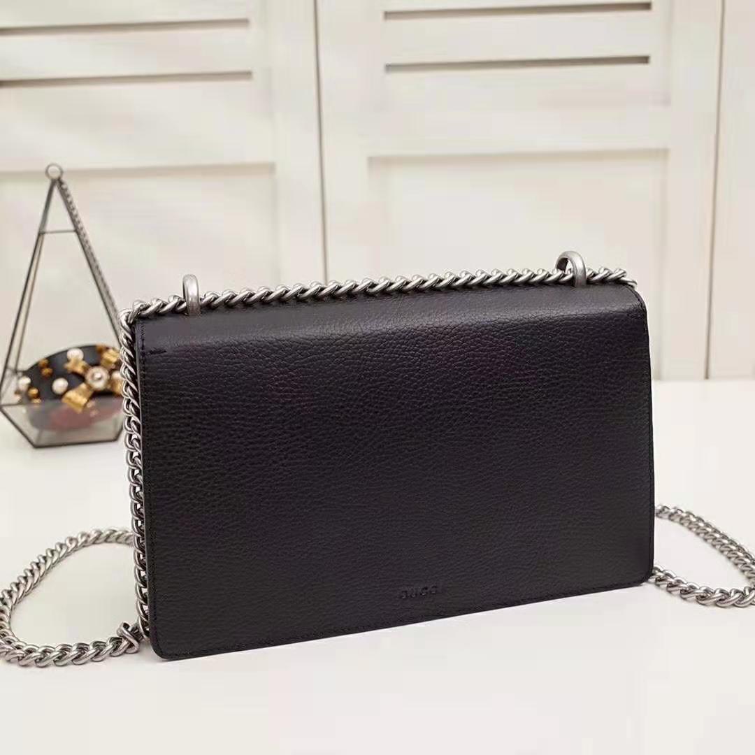 Gucci GG Women Dionysus Small Shoulder Bag in Tiger Head with Crystals-Black