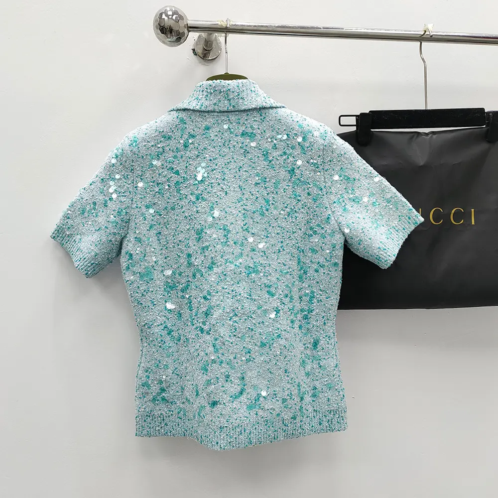 Gucci Women Tweed Blend Polo Top 798148XKD804986