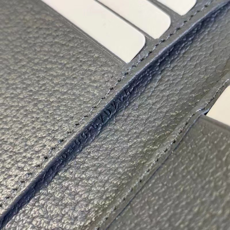 Gucci Unisex GG Ophidia Card Case Grey Black Supreme Canvas Double G