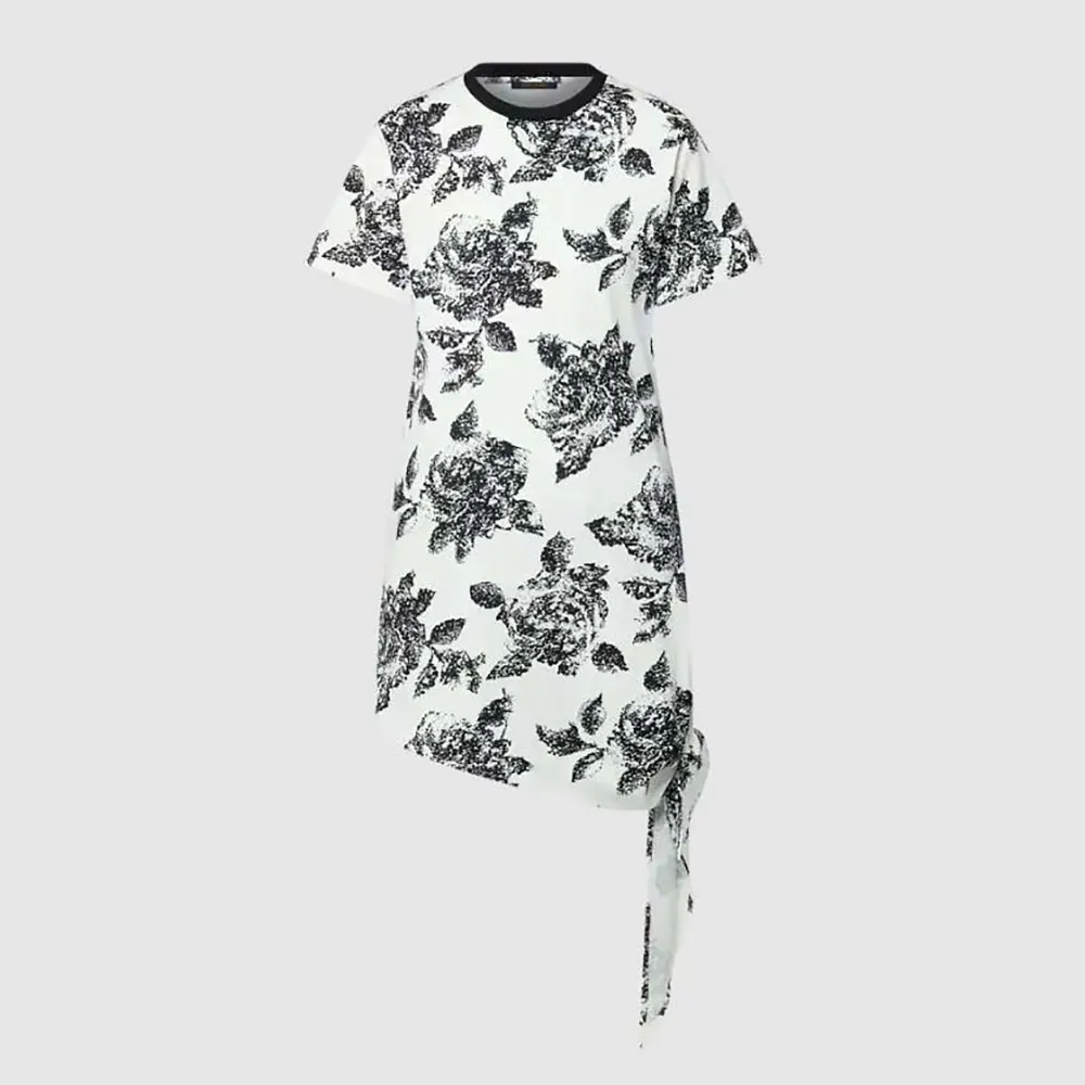 Louis Vuitton Women Floral Knotted T-Shirt Dress 1AIAKV